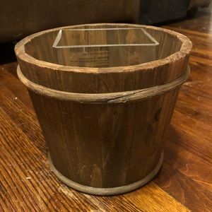*Wedding* Wooden Bucket with Vase